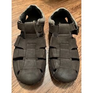 Weinbrenner Brown Leather Fisherman Sandals Mens EU 43 US 10 Closed Toe Rugged